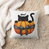 カボチャのプレゼントにハロウィーンの黒猫おもしろい|過去記事 クッション (ブランケット)