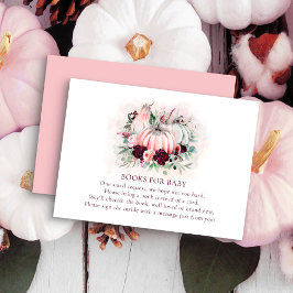 カボチャのベビーシャワー用の本 エンクロージャーカード