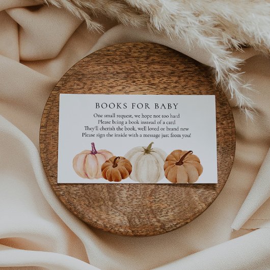 カボチャのベビー挿入カード用の本 エンクロージャーカード