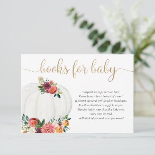 カボチャのベビー男女兼用秋フローラ エンクロージャーカード (スタンド正面)