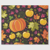 カボチャのベリーギフトラップ |秋のラッピングペーパー ラッピングペーパー (フラット)