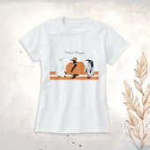 カボチャのペンギン漫画おかしなハロウィーン Tシャツ