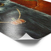 カボチャのペンダント付きハロウィーンブラックキャットプリント フォトプリント            (角)