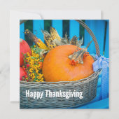 カボチャのホリデーカード付きのホリデーバスケット シーズンカード (正面)