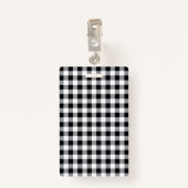 カボチャのホールパスバッジ付きブラックバッファロープレイド バッジ (裏面クリップ)