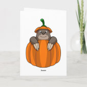 カボチャのモグラ カード (裏面)