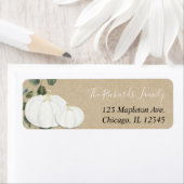 カボチャのユーカリの緑の素朴な秋 ラベル (インサイチュ)