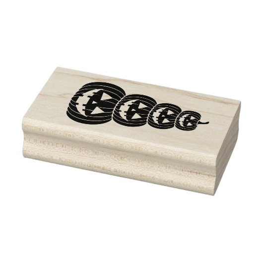 カボチャのランタン積み ラバースタンプ (スタンプ)