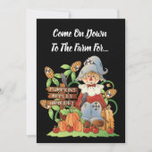 カボチャのリンゴのハイライドファームパーティの招待状 招待状 (正面)