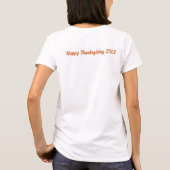 カボチャのレインボー感謝祭シャツ Tシャツ (裏面)