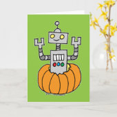 カボチャのロボット カード (黄色い花)