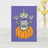 カボチャのロボット カード (黄色い花)