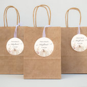 カボチャのワイルドフラワーベージュの赤ちゃんシャワー ラウンドシール