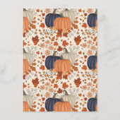 カボチャのワイルドフラワー感謝祭ディナーメニュー メニュー (裏面)