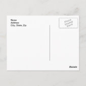 カボチャのヴィンテージ葉書に座る猫 ポストカード (裏面)