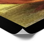 カボチャの上に赤でハロウィーンカボチャの魔女 ポスター (角)