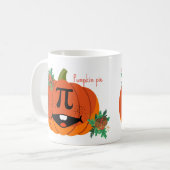 カボチャの上にPumpkin pi、数学のサイン コーヒーマグカップ (正面左)