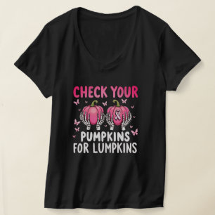 カボチャの乳房がん阿波の確認 Tシャツ