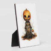カボチャの人形ハロウィンステッカー フォトプラーク (側面)