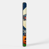 カボチャの人狼の可愛いハウリング怪獣 iPhoneケース (右側面)