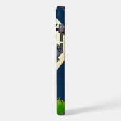 カボチャの人狼の可愛いハウリング怪獣 iPhoneケース (左側面)