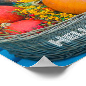 カボチャの入ったホリデーバスケット ポスター (角)