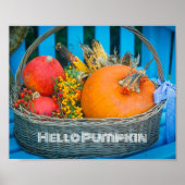 カボチャの入ったホリデーバスケット ポスター (正面)