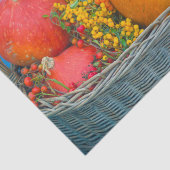 カボチャの入ったホリデーバスケット 薄葉紙 (詳細)
