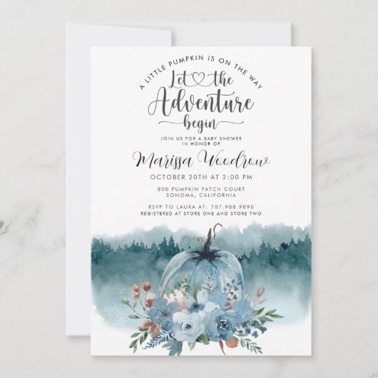 カボチャの冒険が妊娠を始める 案内状 (正面)