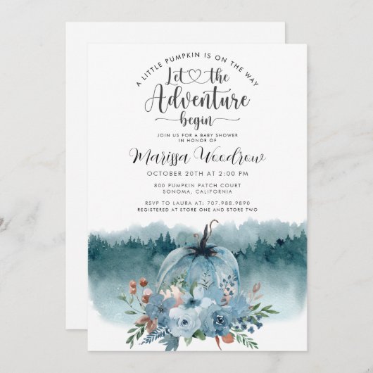 カボチャの冒険が妊娠を始める 案内状 (正面/裏面)