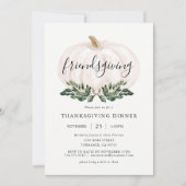 カボチャの友情と感謝祭ディナー 招待状 (正面)