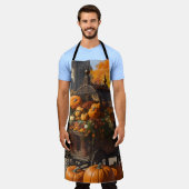 カボチャの収穫優雅さ – 3サイズのエプロン エプロン (着用した状態)