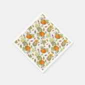 カボチャの収穫感謝祭 スタンダードカクテルナプキン (角)