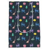 カボチャの可愛いハロウィンパーソナライズされたは ミディアムペーパーバッグ (裏面)