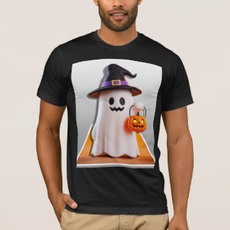 カボチャの可愛いハロウィン幽霊 Tシャツ
