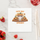 カボチャの可愛いハロウィーン猫 – かわいい不気味F スタンダードランチョンナプキン (インサイチュ)