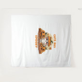 カボチャの可愛いハロウィーン猫 – かわいい不気味F タペストリー (正面(横))