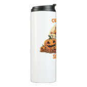 カボチャの可愛いハロウィーン猫 – かわいい不気味F タンブラー (回転左)