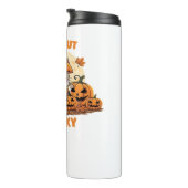 カボチャの可愛いハロウィーン猫 – かわいい不気味F タンブラー (回転右)