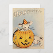 カボチャの可愛いヴィンテージハロウィーンマウス (正面/裏面)
