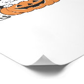 カボチャの可愛い子犬 – ハロウィーンドッグイラストレーション ポスター (角)