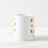 カボチャの可愛い感謝祭格言 パーソナライズされた コーヒーマグカップ (中央)