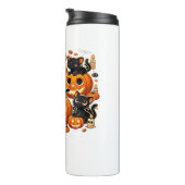 カボチャの可愛い黒猫ハロウィーンナイトアートバー タンブラー (回転右)