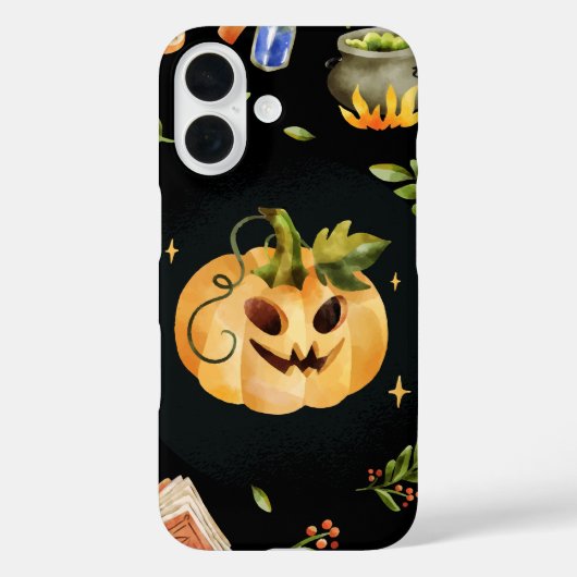 カボチャの呪文不気味 – かわいいハロウィーン Case-Mate iPhoneケース (裏面)