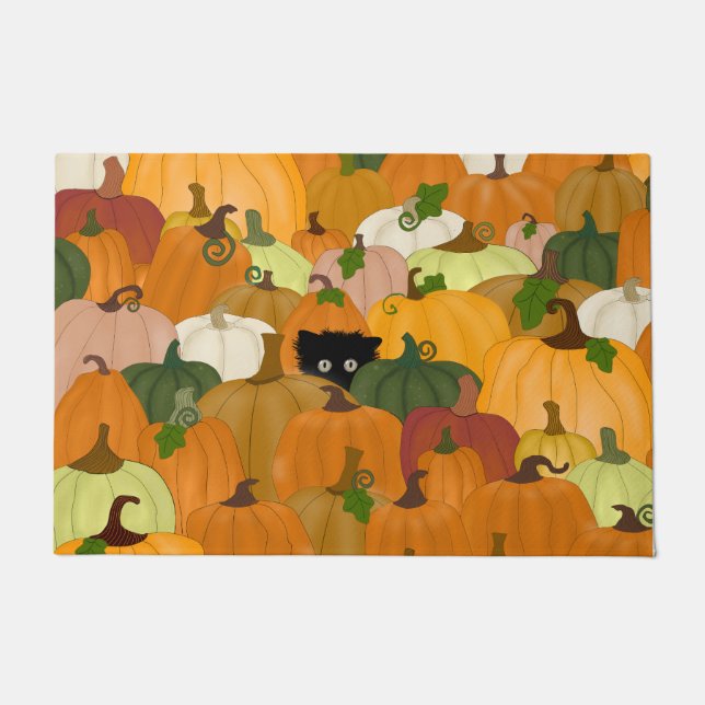 カボチャの大きなマット ドアマット (正面)