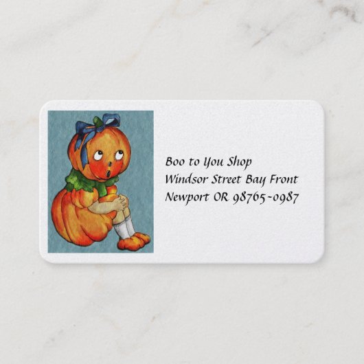 カボチャの女の子と友達 名刺 (正面)