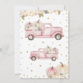 カボチャの女の子の赤ちゃんシャワー 招待状 (裏面)