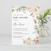 カボチャの女の子の赤ちゃんシャワー 招待状 (スタンド正面)