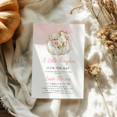 カボチャの女の子の赤ちゃんシャワー 招待状