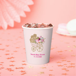 カボチャの女の子の赤ちゃんシャワー 紙コップ